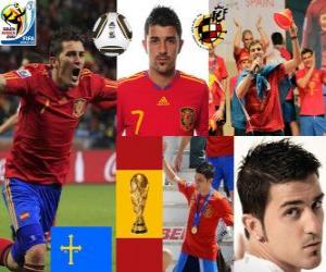 yapboz David Villa (İspanya golü) İspanyol Milli Takımı ileri